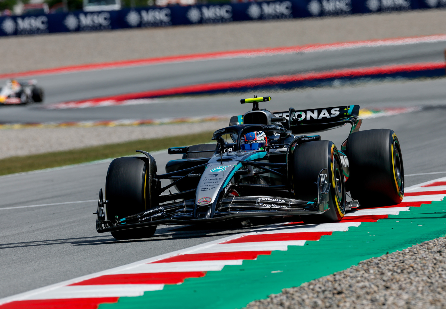 Andrea Kimi Antonelli of Mercedes during the F1 Spanish GP