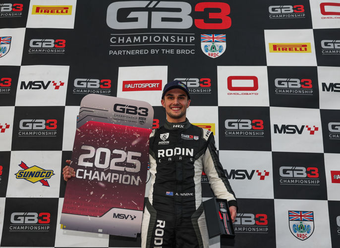 GB3 champion Alex Ninovic wins his third Omologato One to Watch Award at Donington after another near-perfect weekend.
