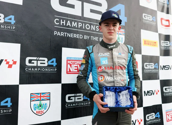 Alex O’Grady claims his second Sunoco Fastest Driver Award of 2026 after setting the quickest GB4 race lap at Snetterton.