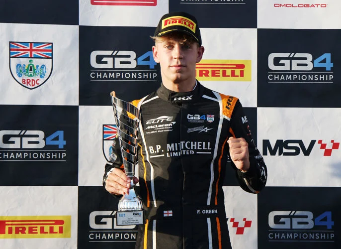Fred Green steps up to GB3 with Elite Motorsport for the 2026 Barcelona finale after six wins and seven poles in his rookie GB4 season.