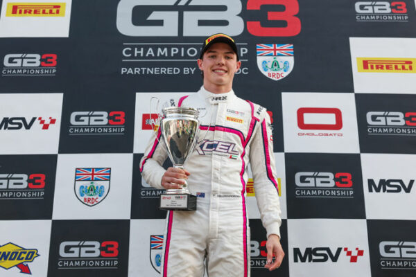 Patrick Heuzenroeder of Xcel Motorsport claimed P2 in Race 1 in Monza at the 2025 GB3 finale