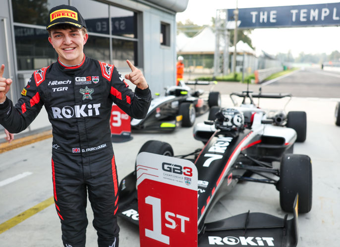 Deagen Fairclough, Hitech TGR, wins Race 2 of 2025 GB3 Monza round