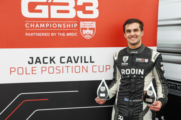 Rodin Motorsport's Alex Ninovic, picturd with trophies, to claim double pole at 2025 GB3 finale in Monza