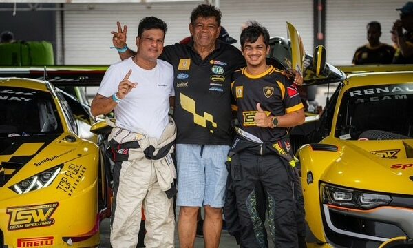Zachary Boodram with father Franklyn and grandfather Frankie, Trinidad and Tobago