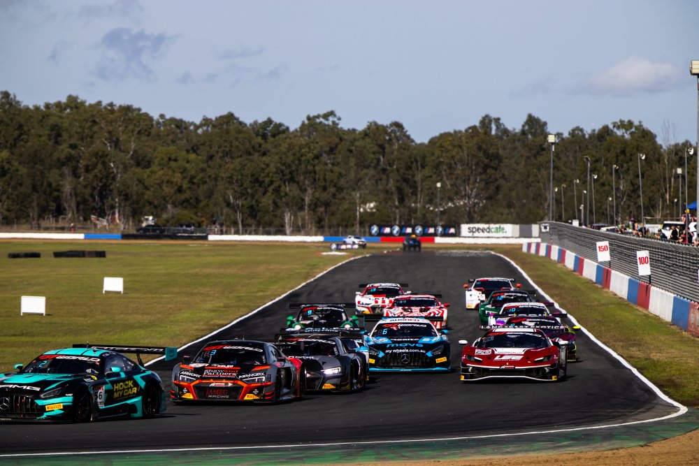 2026 GTWC Australia standings after Queensland: Leitch and Pires lead Pro-Am, Targett tops Academy, and Tigani leads the teams title.