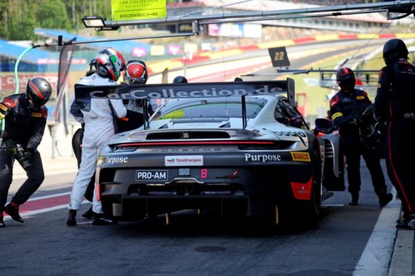Joel Sturm led Spa Warm-Up for Car Collection as light rain arrived, with Alex Aka second before Saturday's 24H Spa race start at 16:30.
