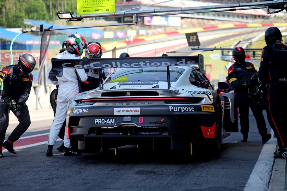 Joel Sturm led Spa Warm-Up for Car Collection as light rain arrived, with Alex Aka second before Saturday's 24H Spa race start at 16:30.
