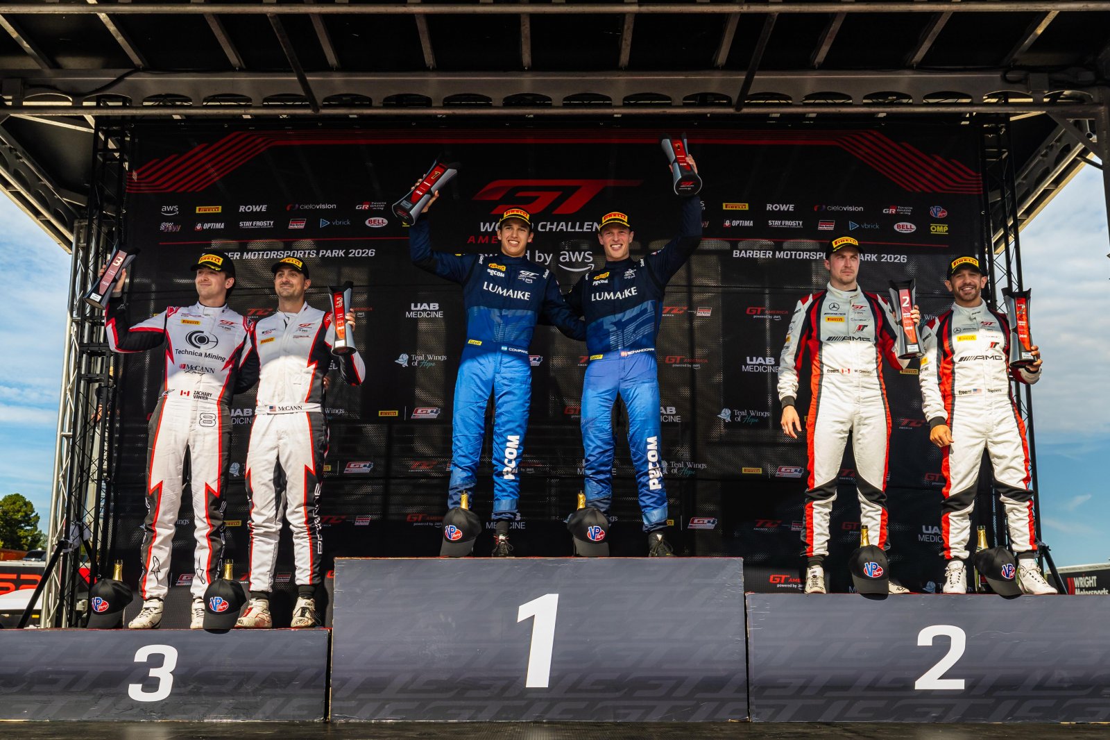 AF Corse USA wins 2026 GTWC America at Barber, as Archangel claims its first Pro-Am victory and GMG regains the championship lead.