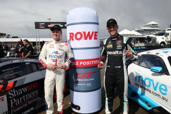 Jayden Ojeda and Brad Schumacher claim Rowe Pole Positions in wet qualifying at GT Festival Phillip Island for GT World Challenge (GTWC) Australia 2026.