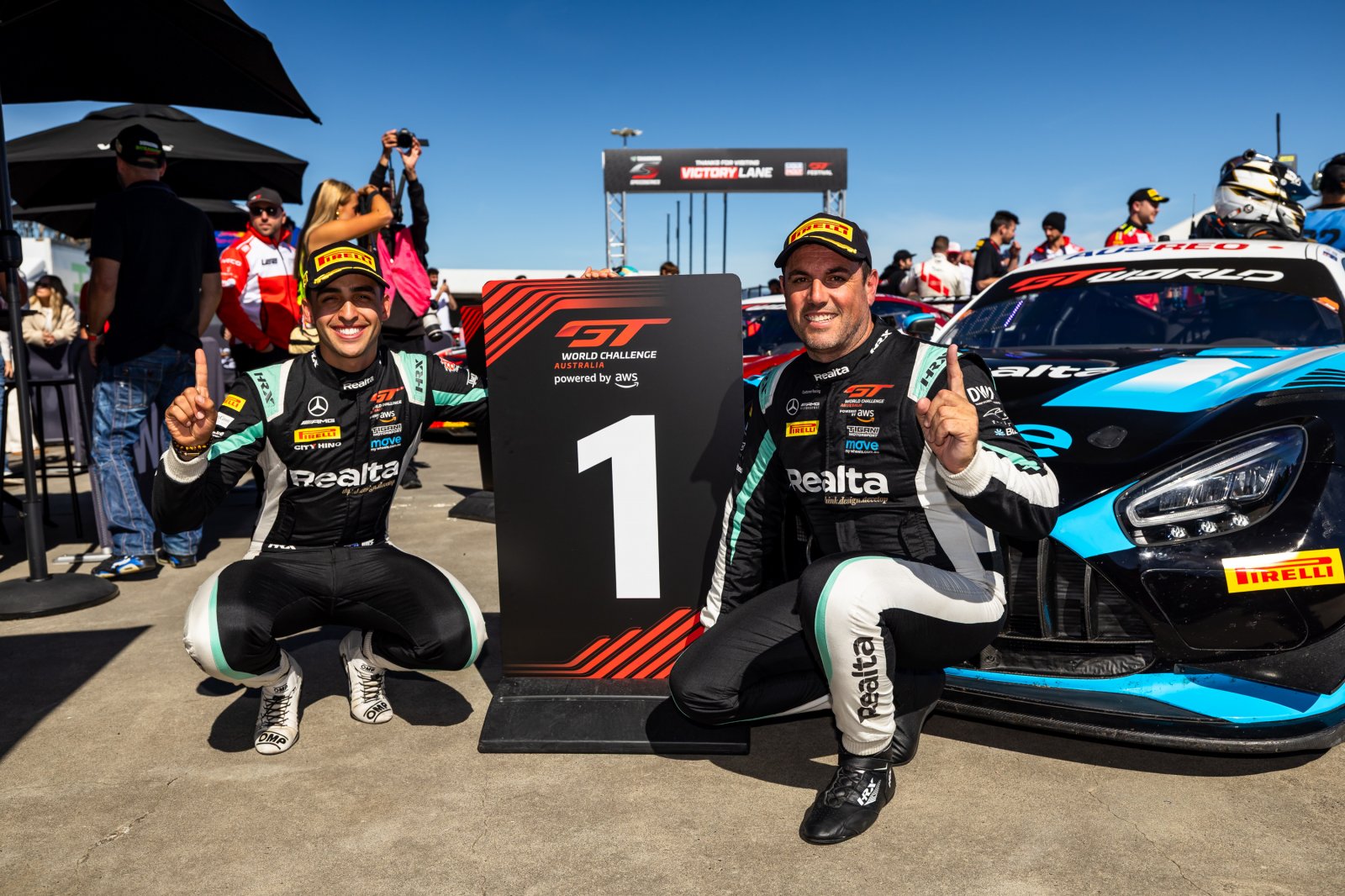 Ojeda and Lucchitti win 2026 GTWC Australia Race 2 at Phillip Island after Safety Cars, pit strategy twists, and late-race collisions reshape results.