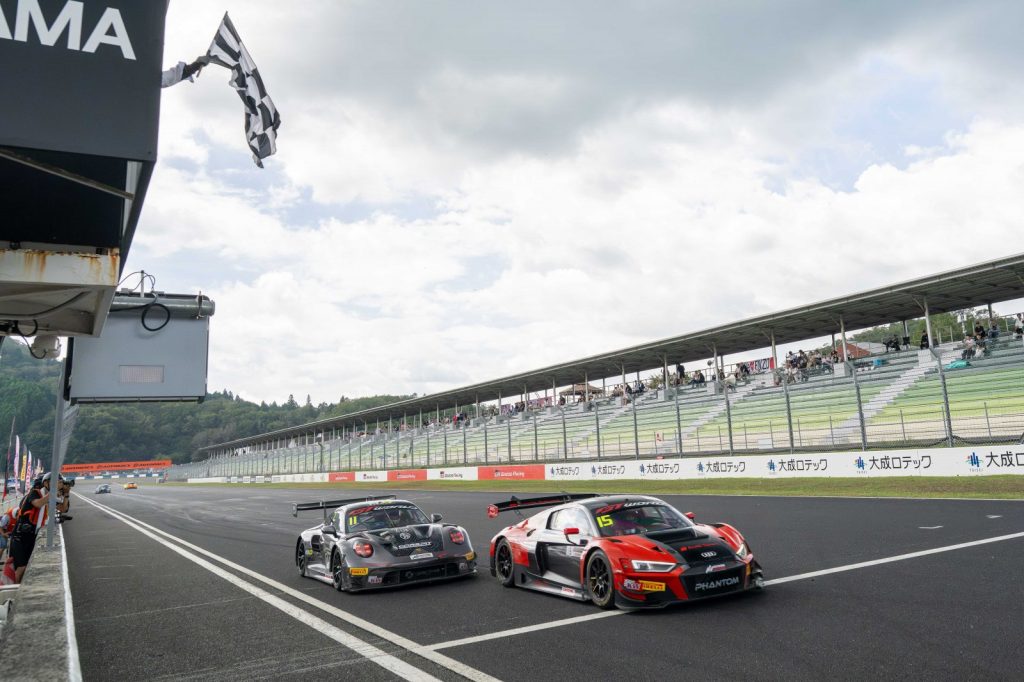 Audi sweeps both GTWC Asia races at Okayama as Lu Wei turns a four-point deficit into a 22-point championship advantage.