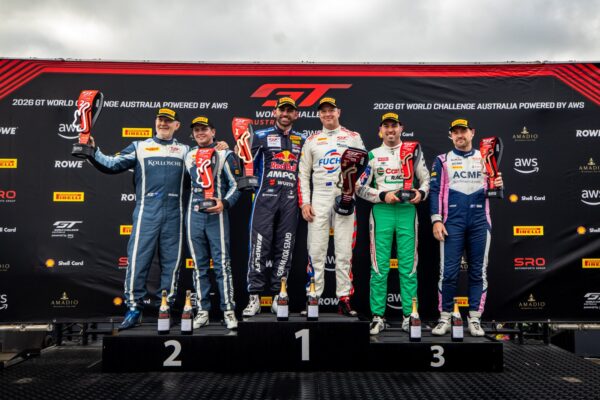 Broc Feeney and Brad Schumacher clinch victory in the 2026 GT World Challenge (GTWC) Australia opener at Phillip Island.