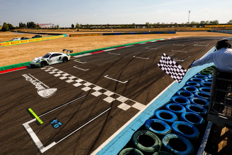 Lionspeed GP’s Bastian Buus and Ricardo Feller win GTWC Europe Race 2 at Magny-Cours after a decisive pit stop and red-flag interruption