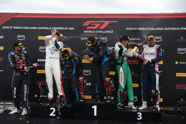 Jayden Ojeda and Paul Lucchitti became the first team to win two GTWC Australia races in 2026 after claiming Race 2 at The Bend.