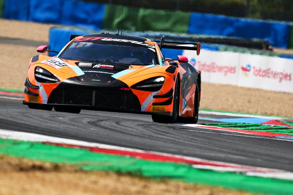 Dean MacDonald tops the Magny-Cours test for Garage 59 as Mercedes-AMG fills three of the next four places ahead of Free Practice.