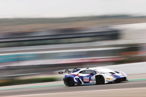 The GRT - Grasser Racing Team #63 entering the final round of the GTWC Sprint Cup in Valencia.