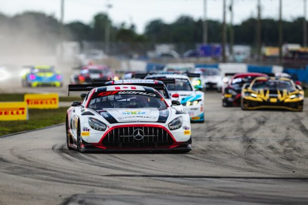 JMF Motorsports and Dome Motorsport earn Mercedes-AMG podiums at Sebring after dramatic 2026 GTWC America and GT4 America battles.