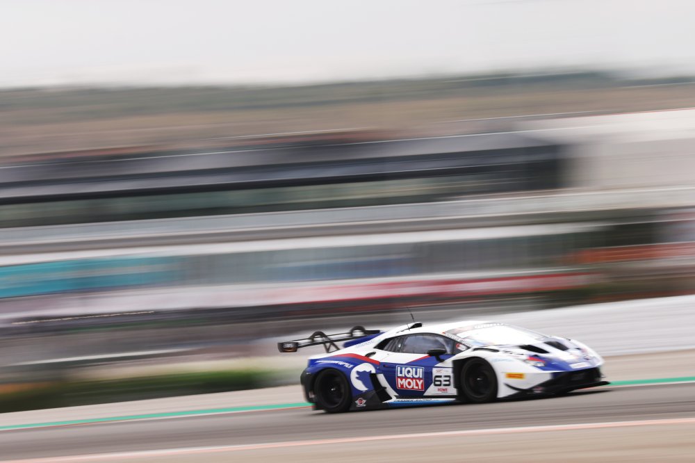 The GRT - Grasser Racing Team #63 entering the final round of the GTWC Sprint Cup in Valencia.