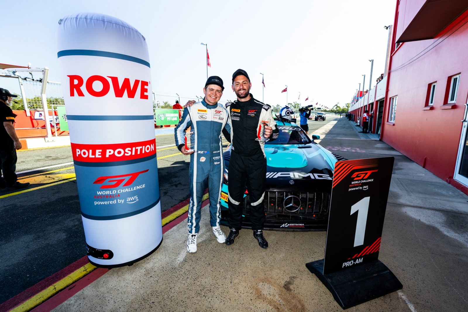 Targett and Tigani took both 2026 GTWC Australia pole positions in Queensland as Tigani Motorsport swept Saturday Qualifying sessions.
