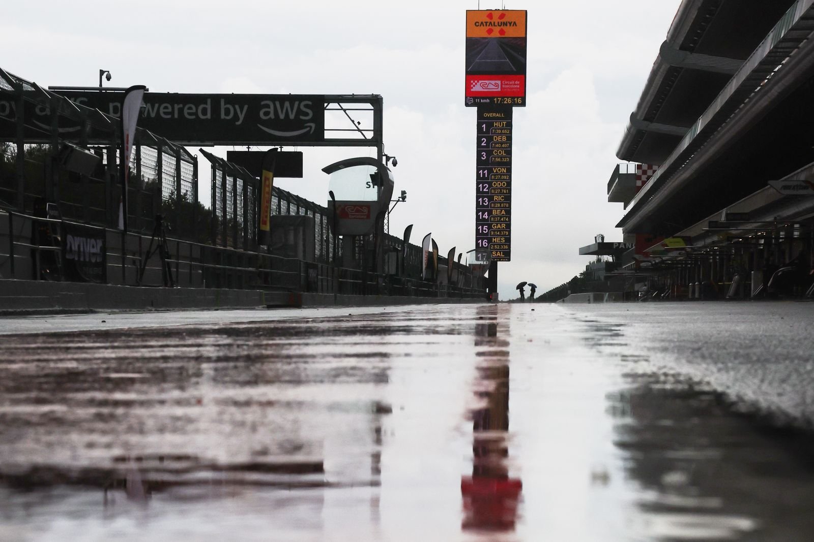 Heavy rain forces GTWC Europe to cancel the rest of Saturday at Barcelona, with Sunday delayed and Qualifying 2 now in doubt.