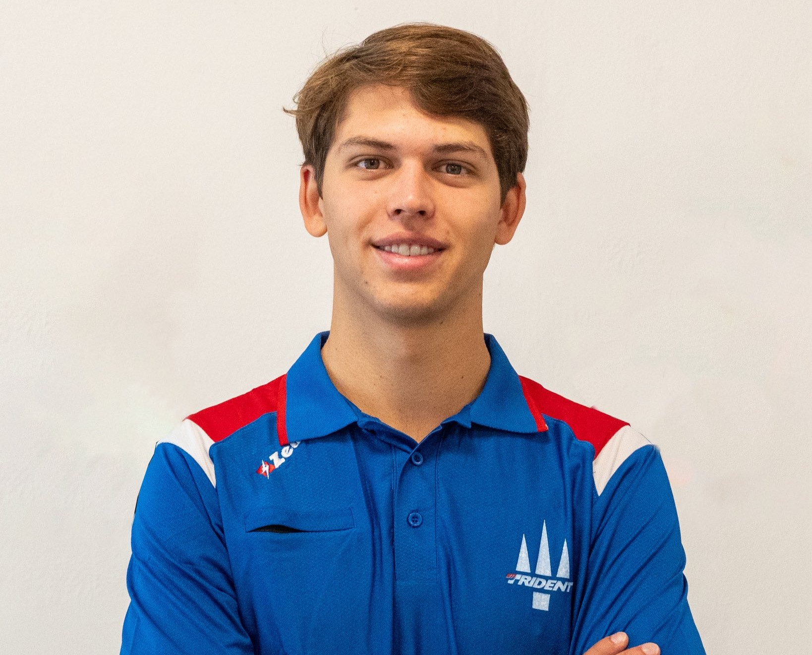 Trident's Laurens van Hoepen at his announcement for the F2 2025 season