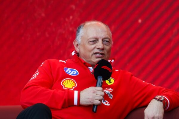 Ferrari's Frederic Vasseur in an interview during the 2026 Australian F1 GP.