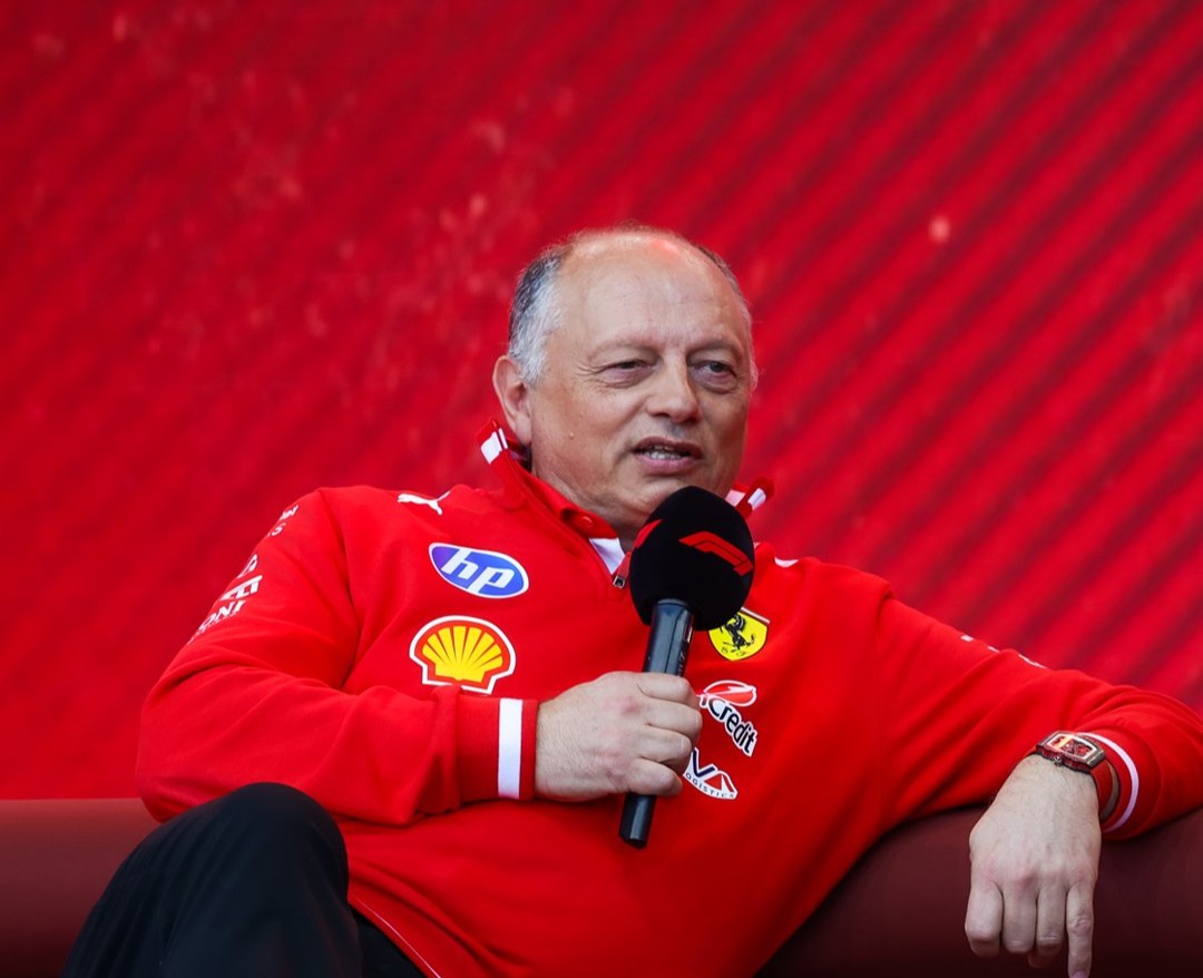 Ferrari's Frederic Vasseur in an interview during the 2026 Australian F1 GP.