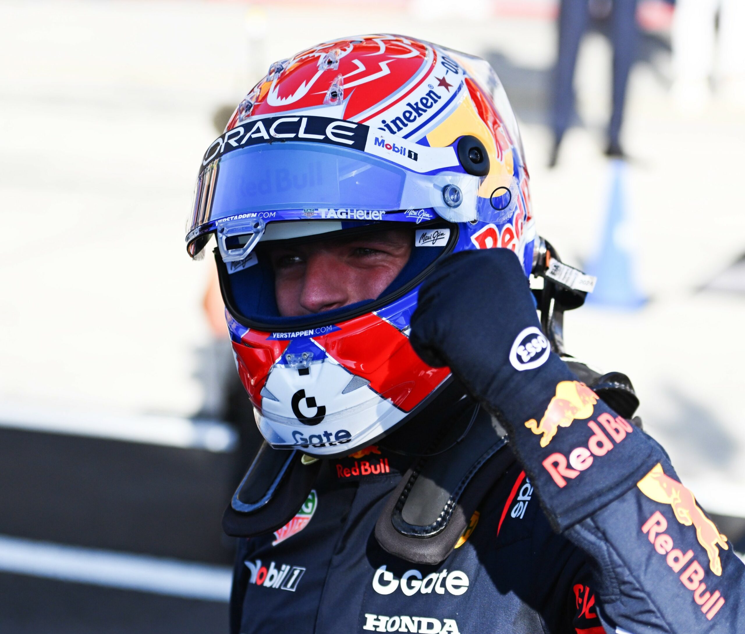 Red Bull Racing's Max Verstappen after getting P1 in Qualifying for the F1 Italian GP