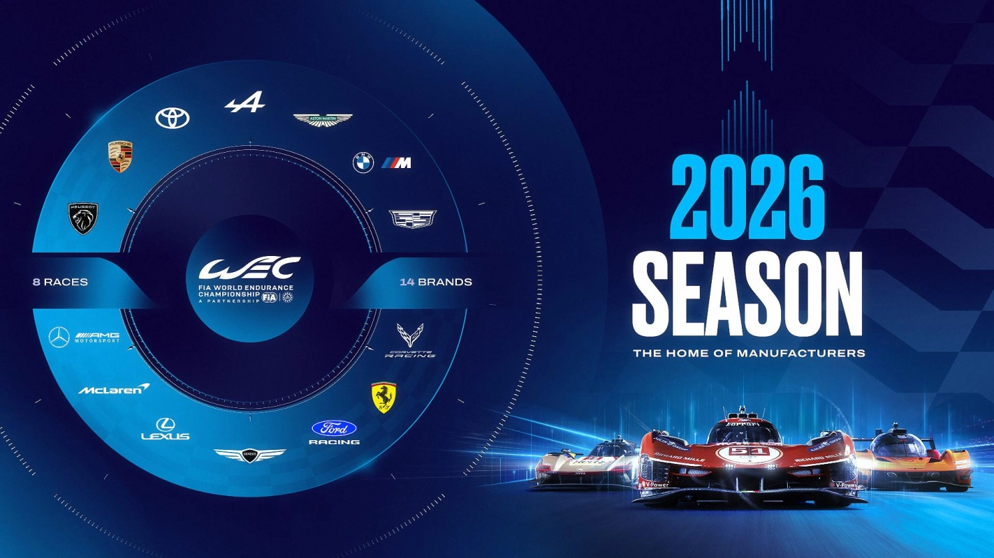 Fourteen global manufacturers, including new entrant Genesis, headline the 2026 FIA World Endurance Championship (WEC) entry list.