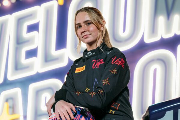 Payton Westcott before the F1 Academy 2025 Las Vegas GP finale, as the final Wild Card WCD.