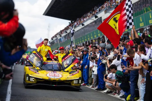 AF Corse won the 2025 24 Hours of Le Mans with Ferrari as Kubica, Ye and Hanson held off Porsche in a tense finish.