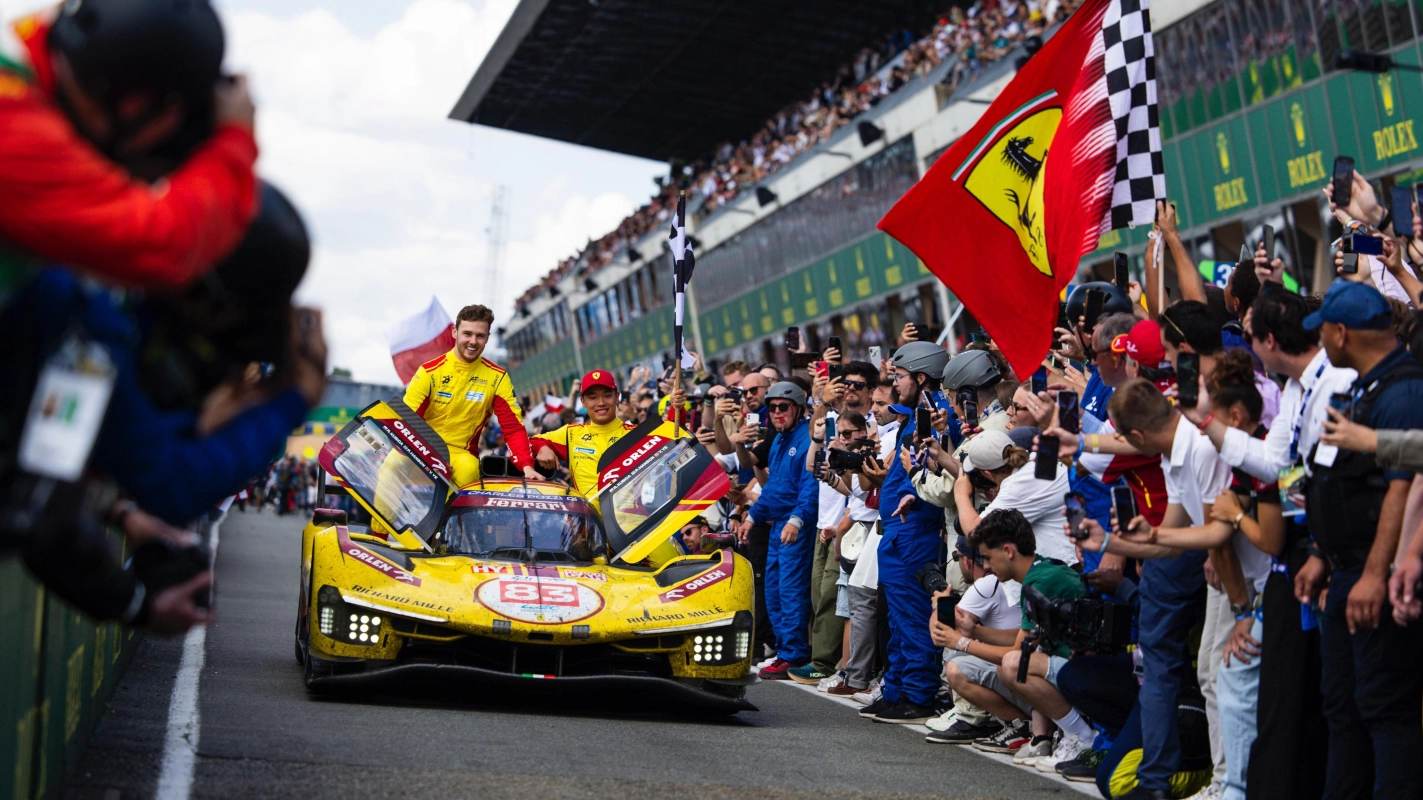 AF Corse won the 2025 24 Hours of Le Mans with Ferrari as Kubica, Ye and Hanson held off Porsche in a tense finish.