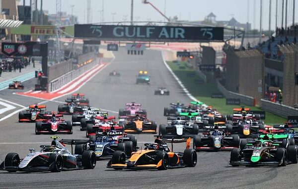 The 2025 F3 grid with 30 cars as opposed to the 22-car F2 grid